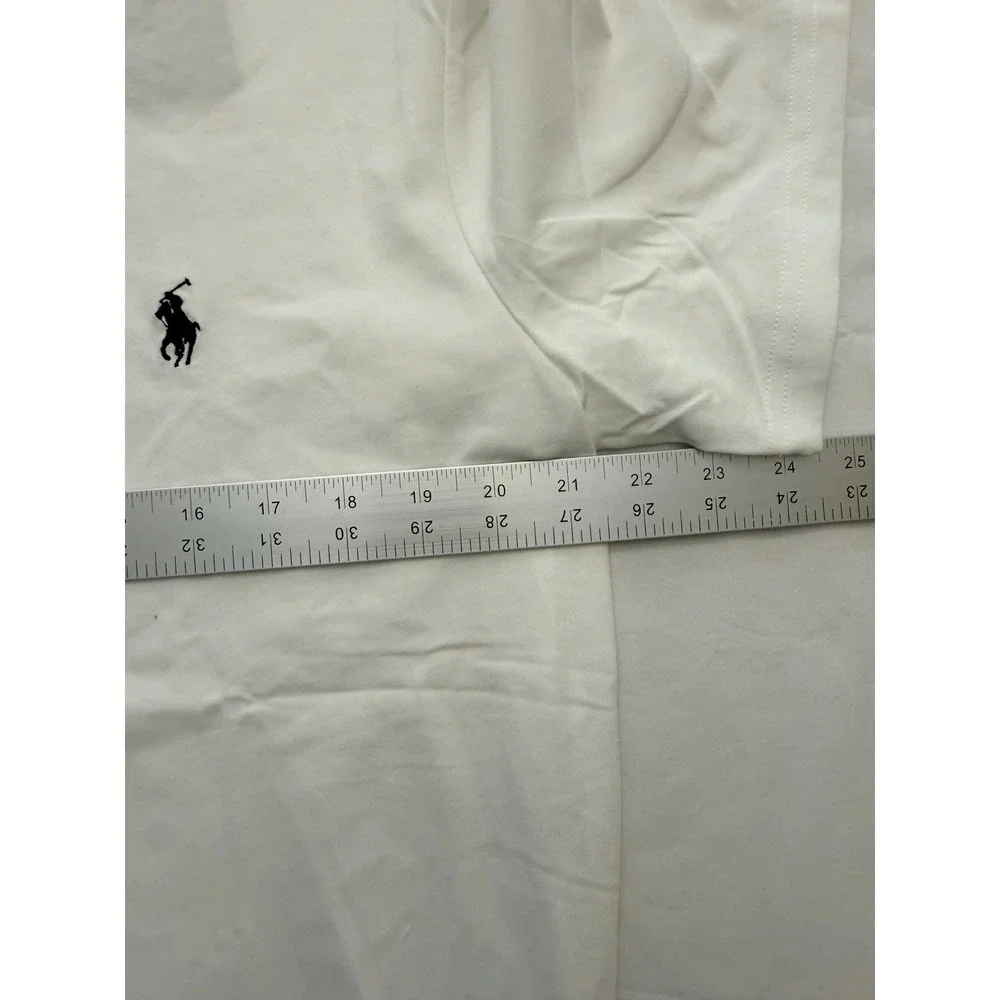 Polo Ralph Lauren White Cotton Crew Neck‎ T-Shirt XXL Tailored Fit New With Tags